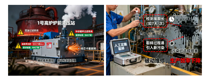 以鋼廠高爐液壓站為例：油液污染早預(yù)警，生產(chǎn)運(yùn)維更科學(xué) 圖1