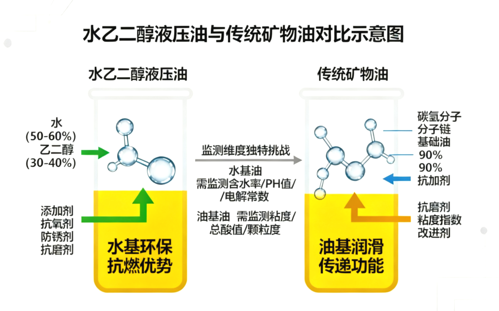 水乙二醇液壓油的 “可監(jiān)測性” 為何成服務(wù)商亮點？難點與監(jiān)測技術(shù)一文講透